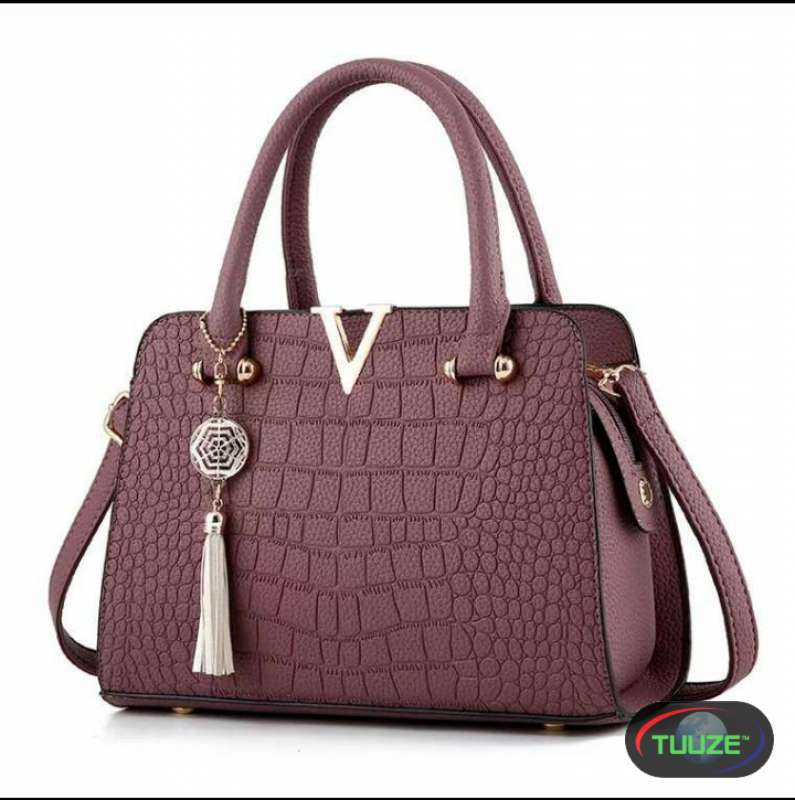 Classy Deep Ruby leather handbag